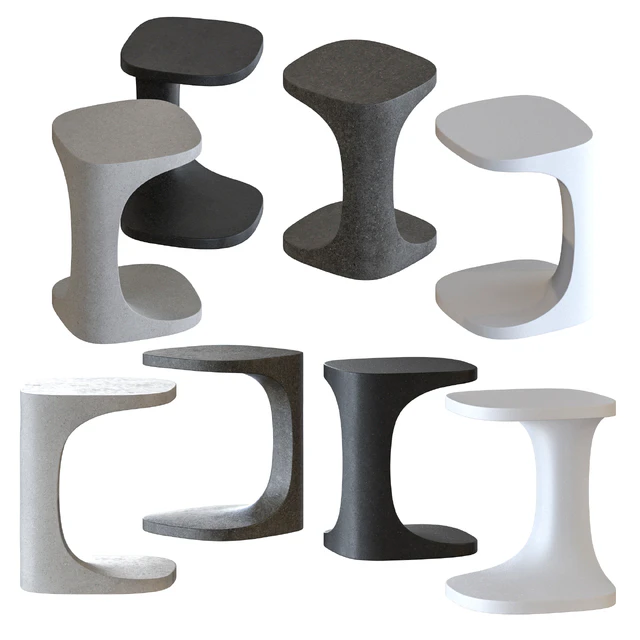 Kristalia Concrete Font Side Tables — Скачать