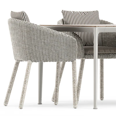 Strada armchair and side chair by Janus et Cie and Mirto Outdoor table by bebitalia — Ver 2