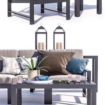 Indio Metal Outdoor Furniture Set 2 — Ver 2