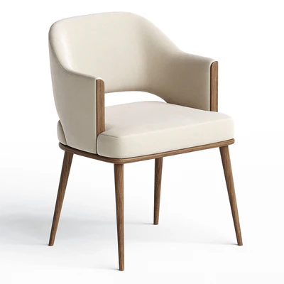 Contemporary Dining Chair Upholstered in Velvet — Ver 2