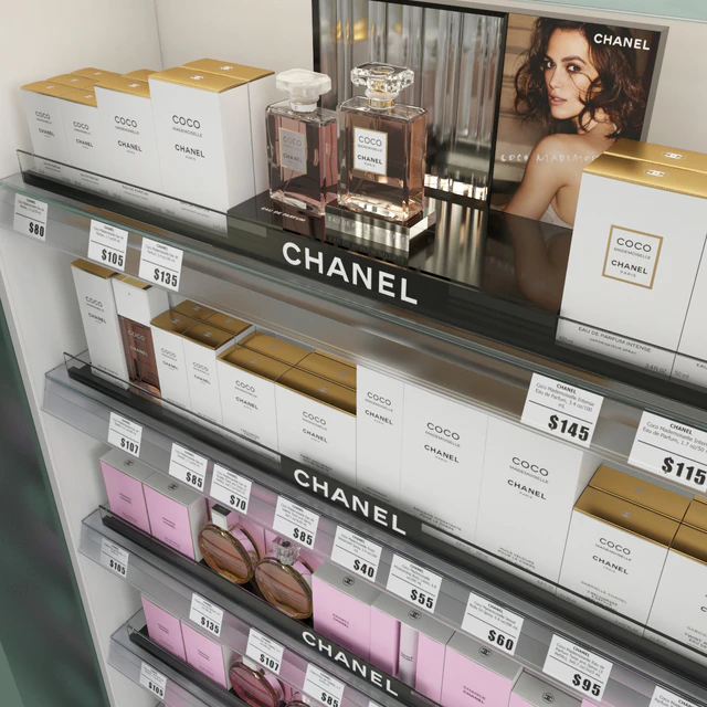 Торговый стеллаж с парфюмерией Chanel — Скачать