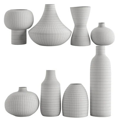 Set decorative vases — Ver 2