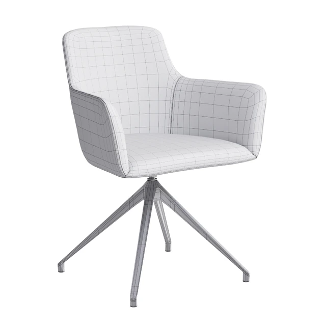Office chair City by Quadrifoglio, fabric with metal curly legs — Descargar