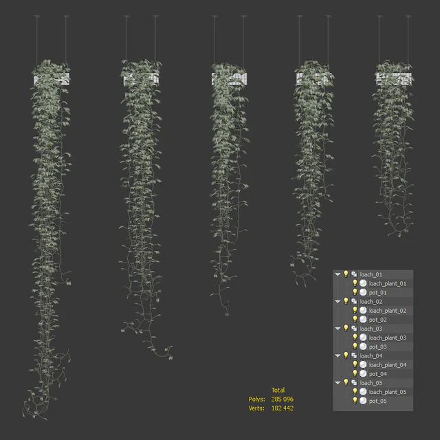 Viun in hanging pots. 5 models — Descargar