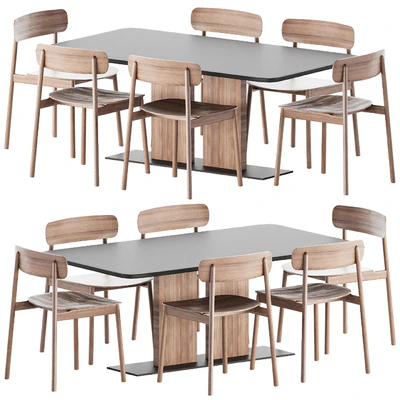 Dinning chair and table set01 — Вид 1