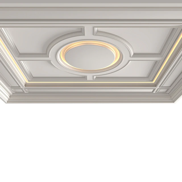 Кессонный потолок с подсветкой в классическом стиле .Modern coffered illuminated ceiling — Скачать