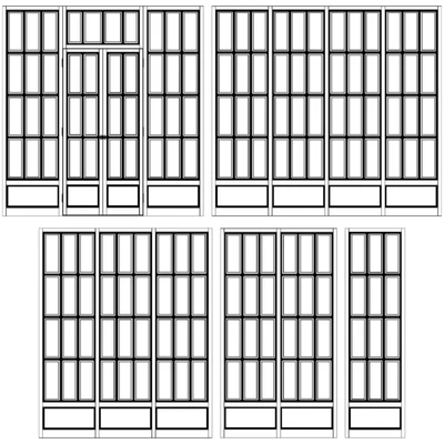 Classical Wooden Glass Partition — Ver 3