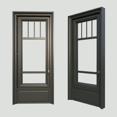 A window in the classical style. The material is dark wood. — Ver 1
