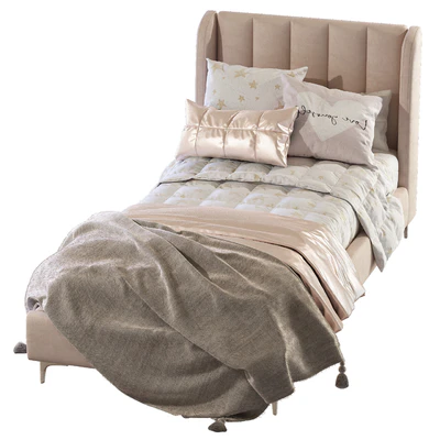 Кровать Blush Lizbeth Velvet Single Bed 3 — Вид 2
