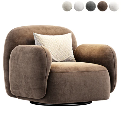 Giddings Swivel Chair Knoll Camel By Highfashionhome — Ver 1