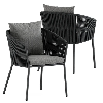 Porto Dining Chair by burkedecor and Grid table by solpuri — Вид 2