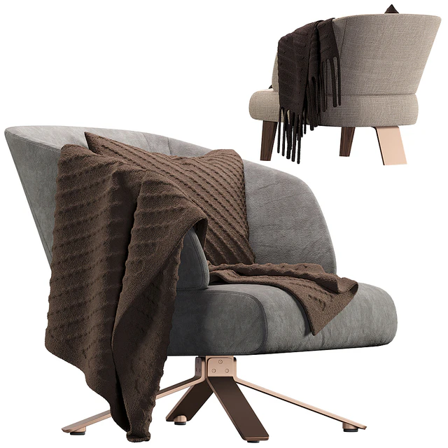 Minotti armchair reeves small — Descargar
