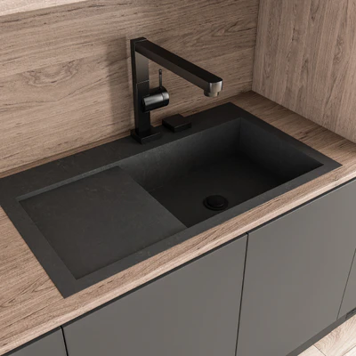 Kitchen Modern - Wood and Black 49 — Вид 4