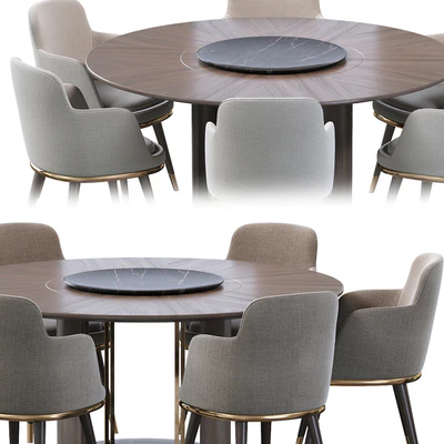 Sendai Round Dining Table and Misool Dining Chair — Вид 2