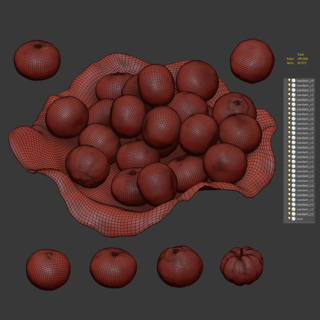 Tangerines in a clay bowl — Download