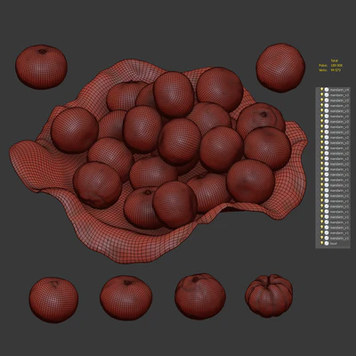 Tangerines in a clay bowl — View 2