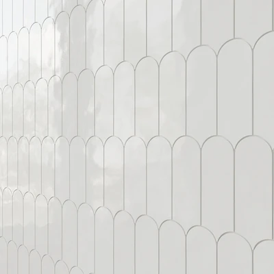 Parry Fishscale Glossy Ceramic Wall Tile Mosaic — Ver 2