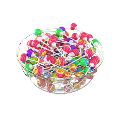 Glass bowl with lollipops — Ver 3