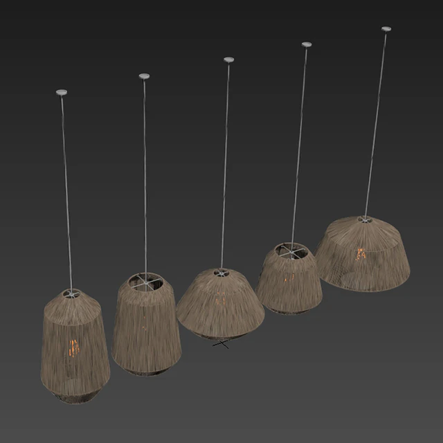 Lamp barrel rope n10 / Chandelier barrel made of ropes No. 10 — Descargar