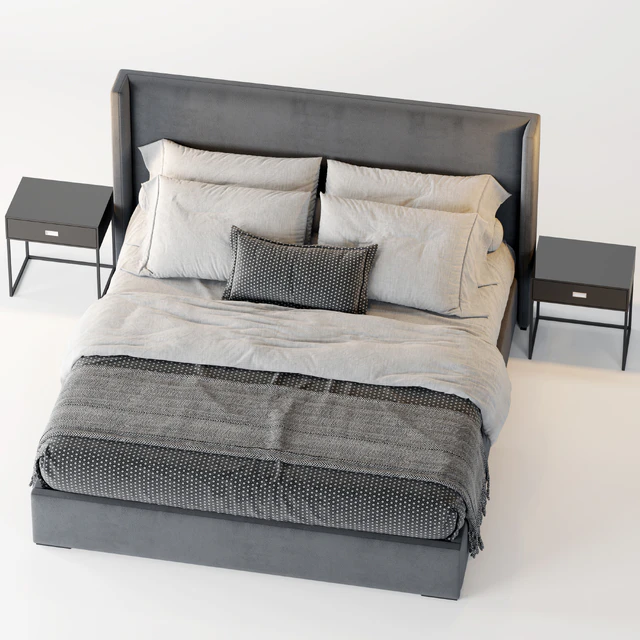 RH Lawson Shelter Nontufted Fabric Bed — Скачать