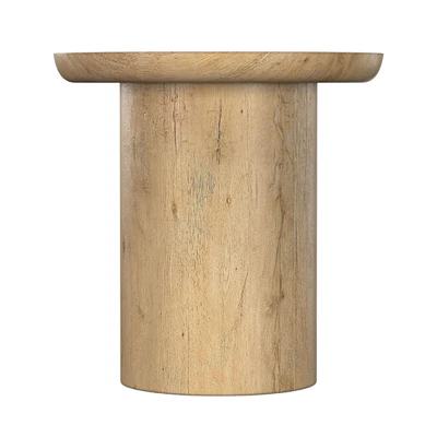 OSLO PEDESTAL ROUND SIDE TABLE — View 2
