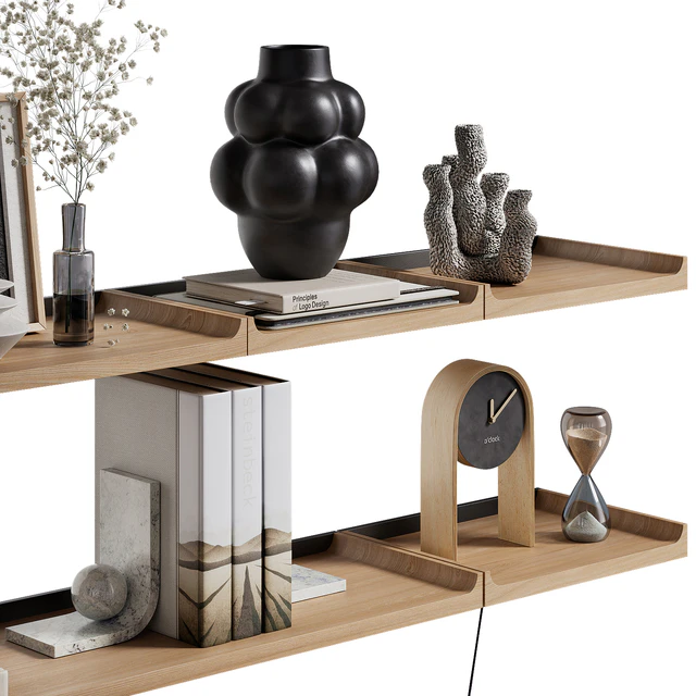 Shelves with decorative set — Download