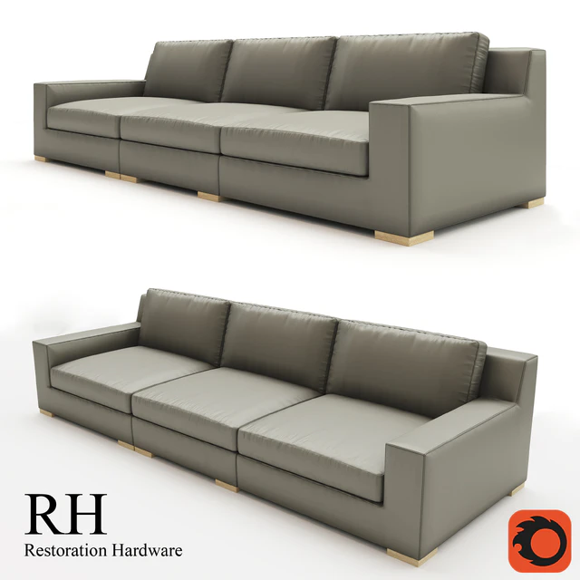 MODENA TRACK ARM MODULAR LEATHER SOFA SECTIONAL — Descargar
