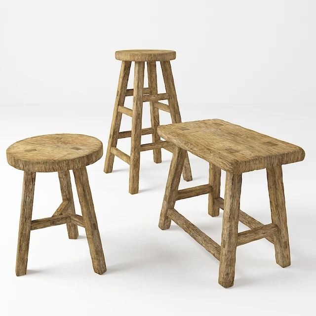 Деревенские стулья. Rustic stools — Скачать