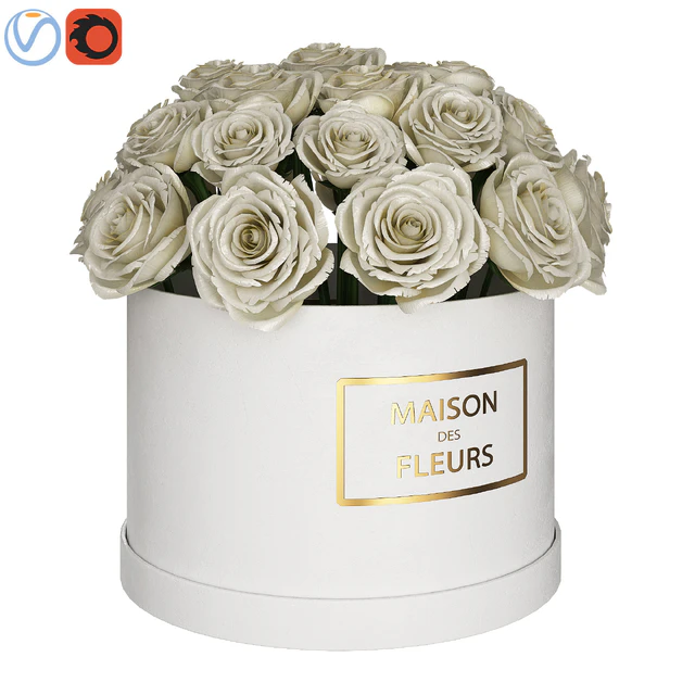 White roses in box — Descargar
