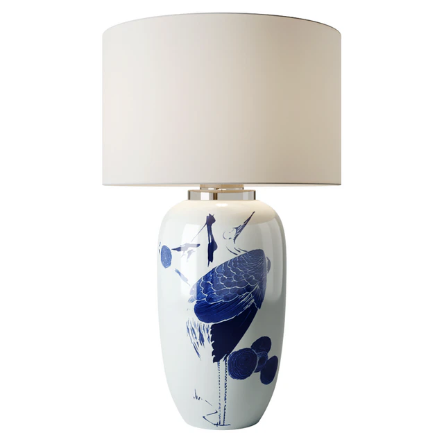 Chinoiserie Ceramic Table Lamp — Descargar