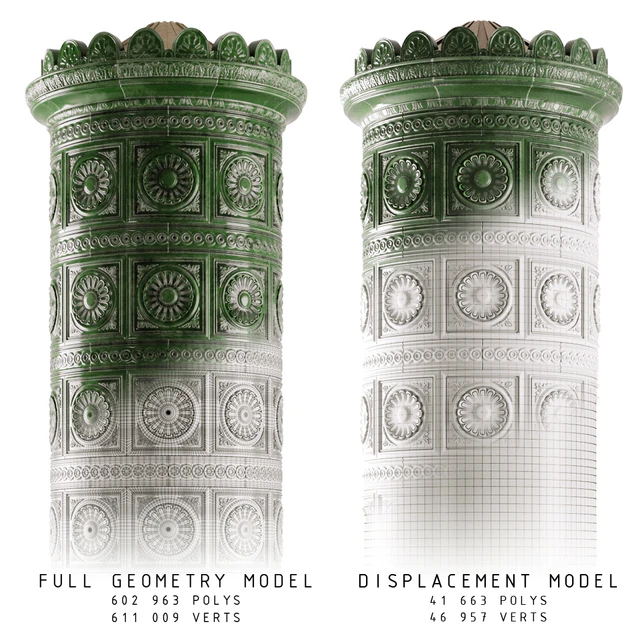 Decorative XIX. century tiled stove — Descargar
