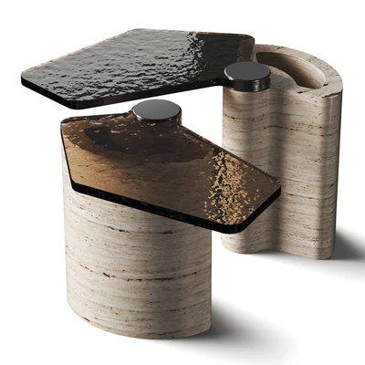 Henge Plynto Rapolano Stone Coffee Table — Ver 1