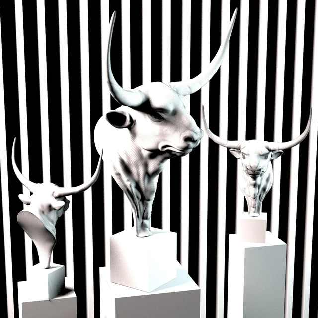Sculpture of a bull's head — Descargar