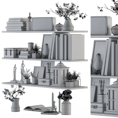 Decorative Set on Shelves — Ver 2