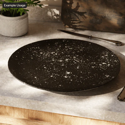 ink spot glazed ceramic pottery texture black — Ver 3