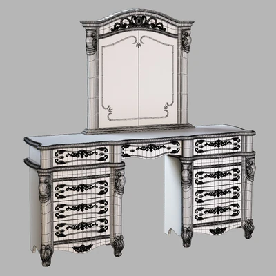Zona notte Empire table toilet mirror — Ver 3