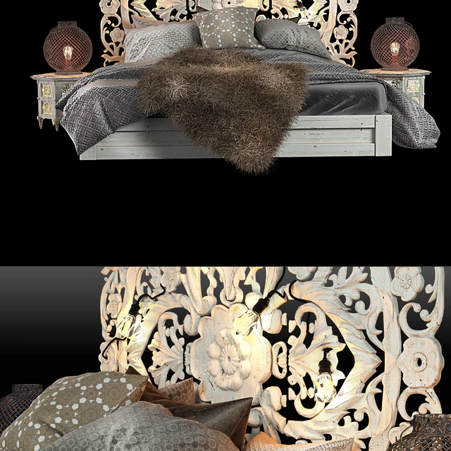 Bed in oriental style — Descargar