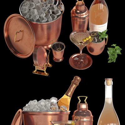 Potterybarn copper bar accessories — Ver 2