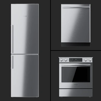 Bosch - кухонная плита HEI8056U, холодильник B11CB50SSS и посудомоечная машина SHX3AR75UC. — Скачать