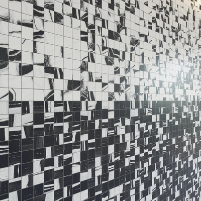 Architectural Design Floor gres Wave Flow B&W MARBLE set 2 — Ver 2