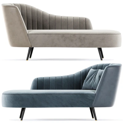 Baxton Kailyn Glam Chaise Lounge — Ver 2