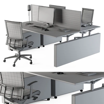 Office Furniture - Manager Set 14 — Вид 3