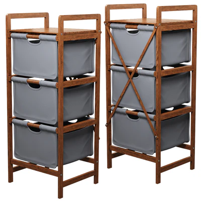 Giantex 3 drawer Bamboo Storage Shelf Dresser — Вид 1