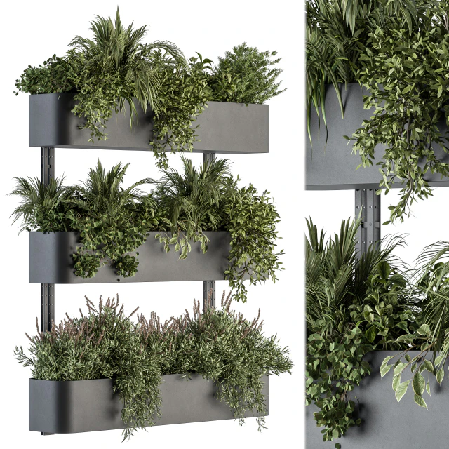 Indoor Plant Set 306 - Box Stand with Hanging Plants — Descargar