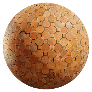 hexagon with square tiles 001 — Скачать