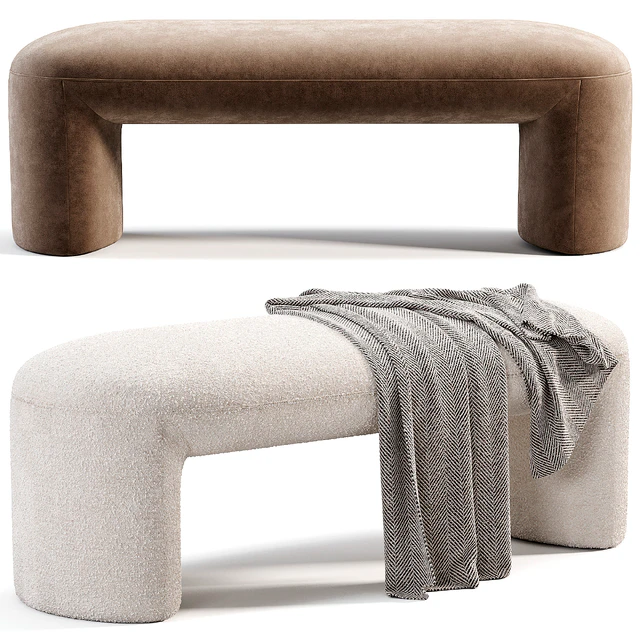 Mira Bench Pouf By Trithouse — Скачать