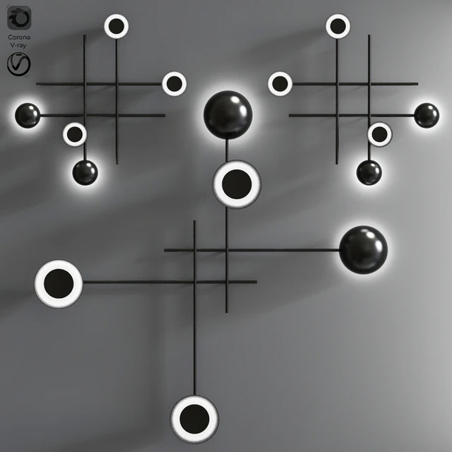 Gaia - Modern suspended or wall led lamp — Скачать
