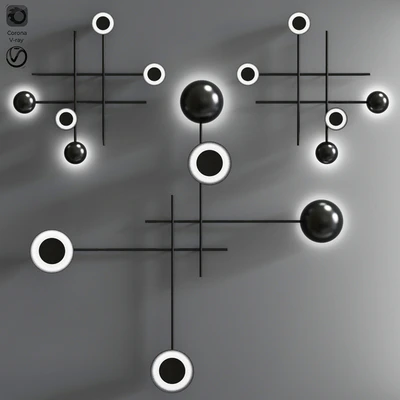 Gaia - Modern suspended or wall led lamp — Скачать