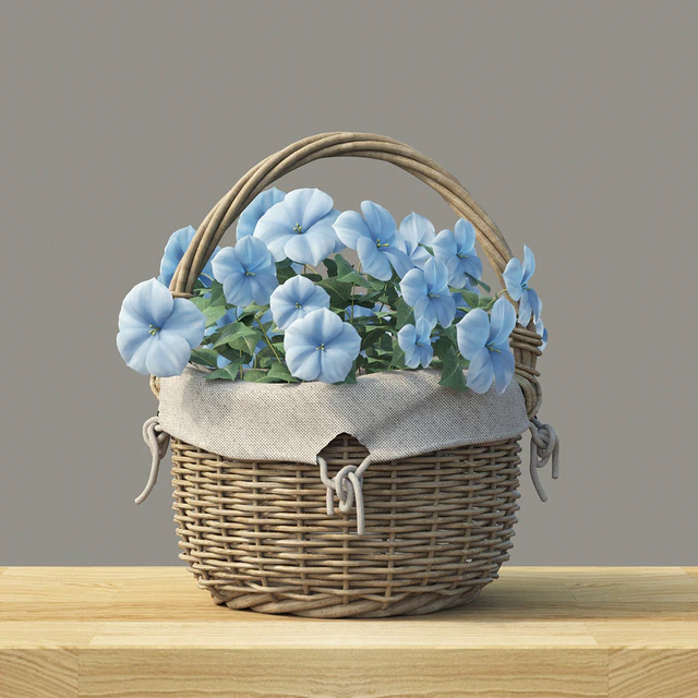 Basket with flowers — Descargar