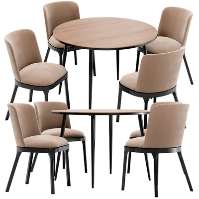 Selection dining chair and Luxore table — Ver 2